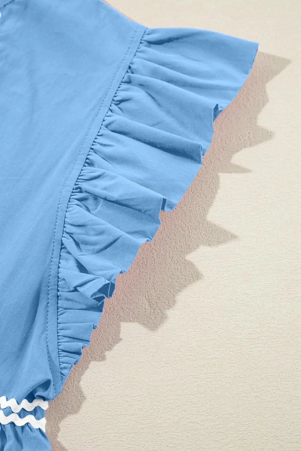 Chic cotton mini dress with ruffles - Love Salve